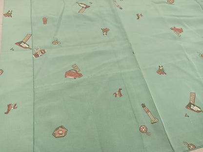 平和屋着物●長襦袢　無双仕立て　玩具文　正絹　逸品　AABF8735ph