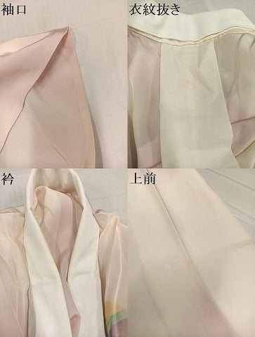 平和屋着物●長襦袢　無双仕立て　鈴　暈し染め　正絹　逸品　AABF8736ph