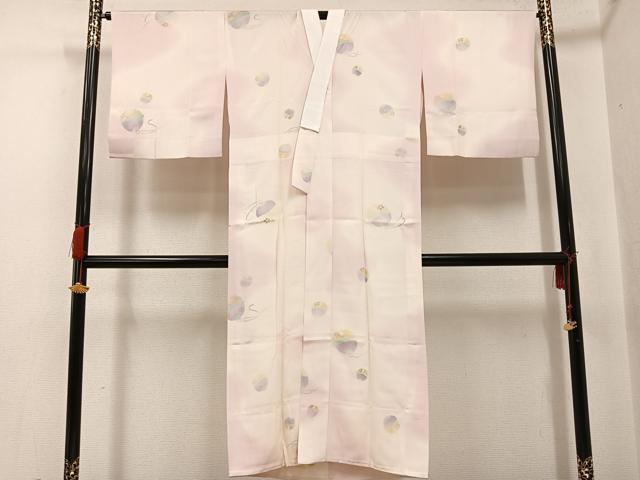平和屋着物●長襦袢　無双仕立て　鈴　暈し染め　正絹　逸品　AABF8736ph