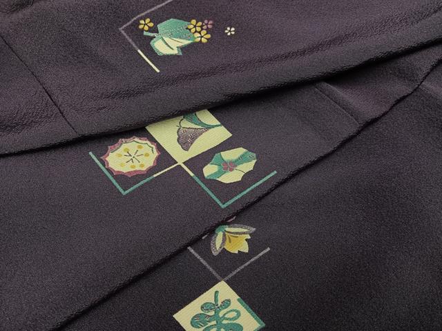 平和屋着物●上質な小紋　草花文　正絹　逸品　AABF8740ph