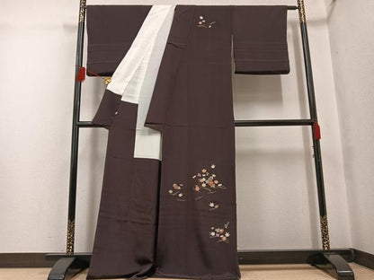 平和屋着物●訪問着　総刺繍　吹き寄せ文　金糸　伊勢丹扱い　正絹　逸品　AABF8743ph