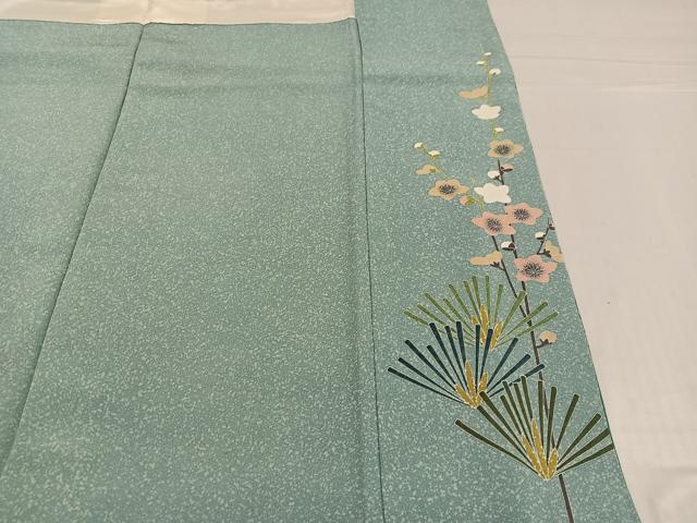 平和屋着物●訪問着　友禅　作家物　鴛鴦枝花文　暈し染め　正絹　逸品　未使用　AABF8745ph
