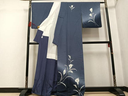 平和屋着物●訪問着　草花文　カラー　暈し染め　正絹　逸品　未使用　AABF8747ph