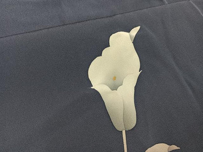 平和屋着物●訪問着　草花文　カラー　暈し染め　正絹　逸品　未使用　AABF8747ph