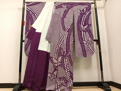 平和屋着物●豪華振袖　総絞り　花蝶文　正絹　逸品　未使用　AABF8748ph