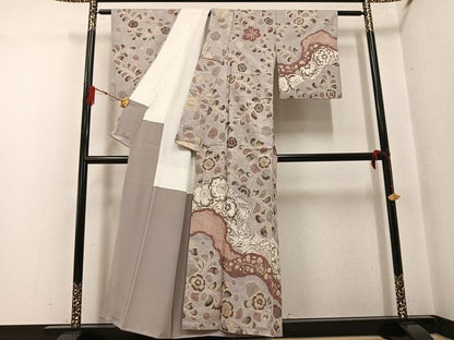 平和屋着物●西洞院辻が花　大脇一心　訪問着　紬地　辻が花　絞り　正絹　逸品　AABF8754ph