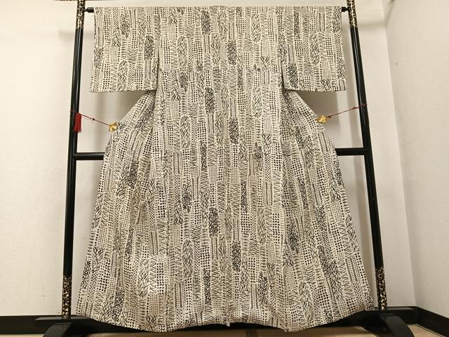 平和屋着物●上質な小紋　草木文　正絹　逸品　AABF8755ph