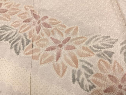 平和屋着物●訪問着 絞り 草花文 正絹 逸品 AABF8756ph