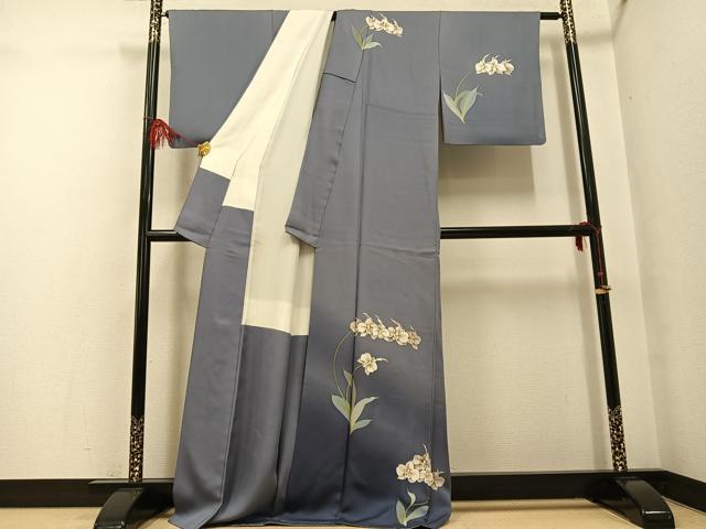 平和屋着物●訪問着　胡蝶蘭　暈し染め　正絹　逸品　AABF8757ph