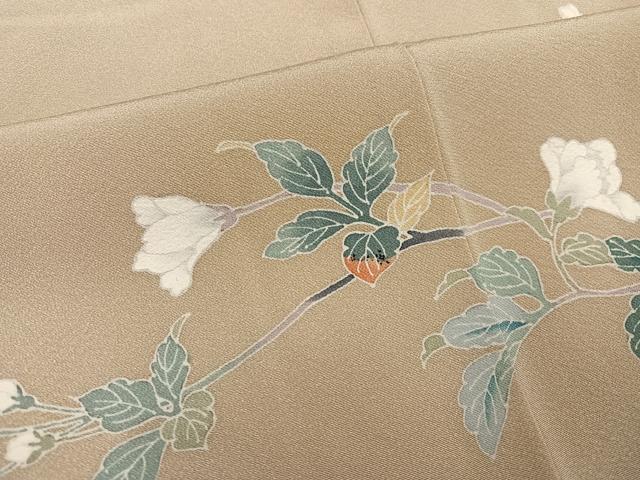 平和屋着物●京加賀友禅　百貫達雄　訪問着　枝花文　正絹　逸品　AABF8760ph