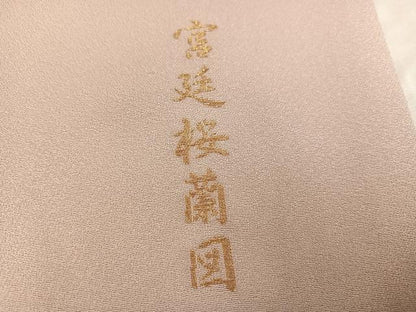 平和屋着物●豪華色留袖　寿光織　宮廷桜蘭図　胡蝶蘭　暈し染め　金銀糸　正絹　逸品　AABF8763ph