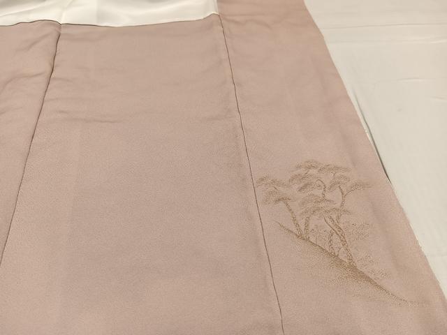 平和屋着物●豪華色留袖　寿光織　宮廷桜蘭図　胡蝶蘭　暈し染め　金銀糸　正絹　逸品　AABF8763ph