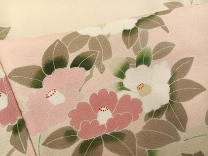 平和屋着物●訪問着　草花文　暈し染め　正絹　逸品　AABF8765ph
