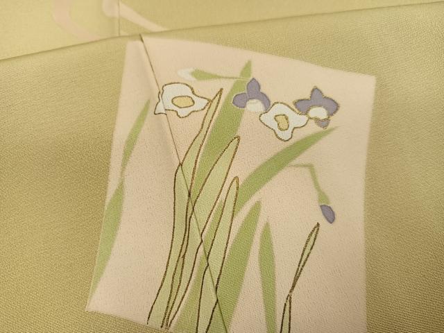 平和屋着物●訪問着　駒刺繍　星　草花文　金彩　ますいわ屋扱い　正絹　逸品　AABF8766ph