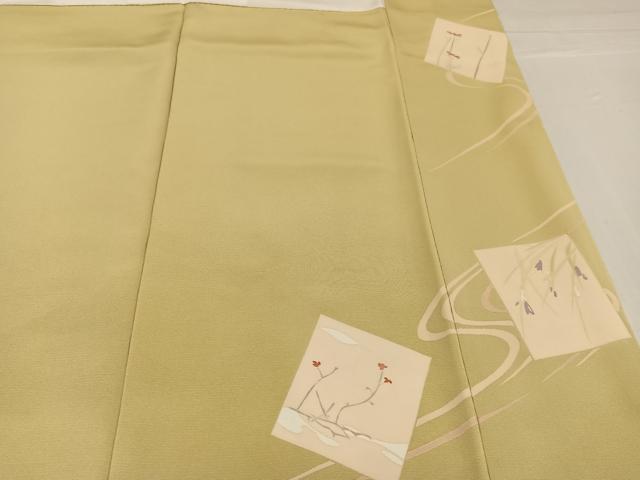 平和屋着物●訪問着　駒刺繍　星　草花文　金彩　ますいわ屋扱い　正絹　逸品　AABF8766ph