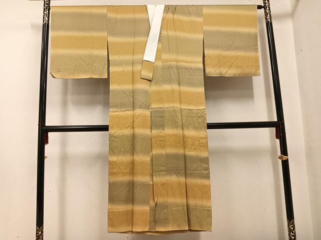 平和屋着物●長襦袢 無双仕立て 鱗地紋 暈し染め 正絹 逸品 未使用 AABF8767ph