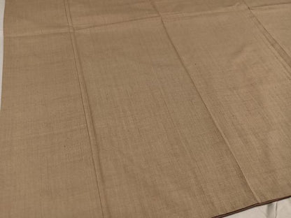 平和屋着物●本場結城紬　重要無形文化財　色無地　枯色　正絹　逸品　AABF8769ph