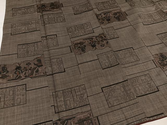 平和屋着物●本場大島紬　カタス9マルキ　人物花文　正絹　逸品　未使用　AABF8772ph