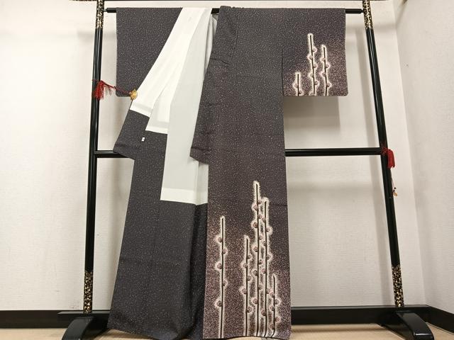 平和屋着物●人間国宝 森口華弘愛弟子　薪糊作家　坂井修　訪問着　枝花文　小田急百貨店扱い　正絹　逸品　未使用　AABF8773ph