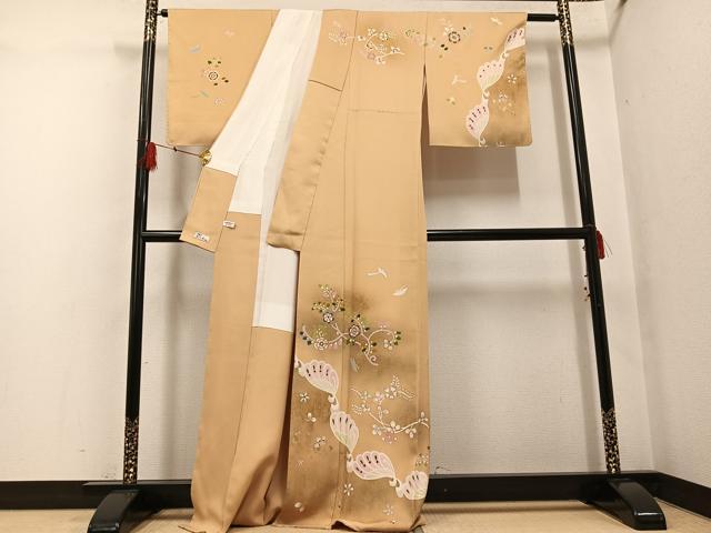 平和屋着物●本加賀友禅作家　北村比呂志　花鳥唐草文　金彩　訪問着　正絹　逸品　未使用　AABF8775ph