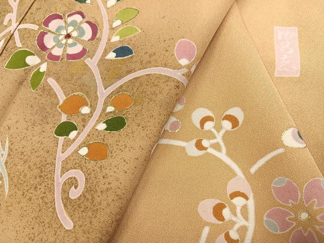 平和屋着物●本加賀友禅作家　北村比呂志　花鳥唐草文　金彩　訪問着　正絹　逸品　未使用　AABF8775ph