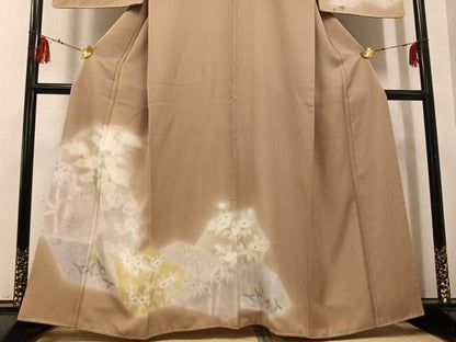 平和屋着物●訪問着　草花文　暈し染め　正絹　逸品　AABF8776ph