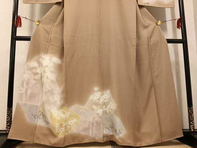 平和屋着物●訪問着　草花文　暈し染め　正絹　逸品　AABF8776ph