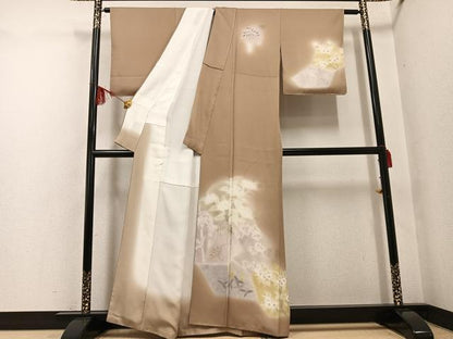 平和屋着物●訪問着　草花文　暈し染め　正絹　逸品　AABF8776ph