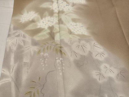 平和屋着物●訪問着　草花文　暈し染め　正絹　逸品　AABF8776ph
