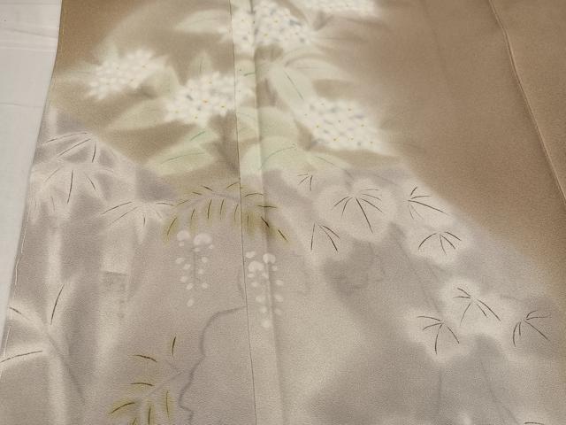 平和屋着物●訪問着　草花文　暈し染め　正絹　逸品　AABF8776ph