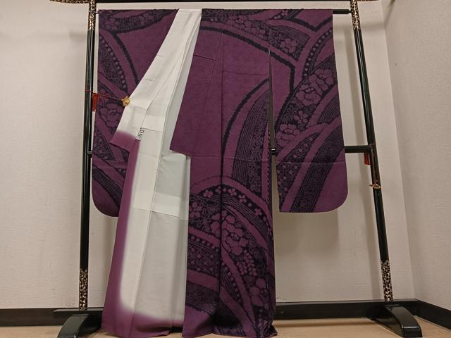 平和屋着物●豪華振袖　絞り　花尽くし　正絹　逸品　AABF8778ph