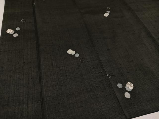 平和屋着物●赤城紬　小紋　丸文　高島屋扱い　正絹　逸品　AABF8784ph