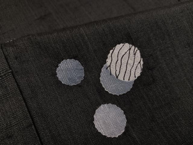 平和屋着物●赤城紬　小紋　丸文　高島屋扱い　正絹　逸品　AABF8784ph