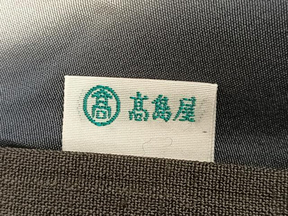平和屋着物●赤城紬　小紋　丸文　高島屋扱い　正絹　逸品　AABF8784ph
