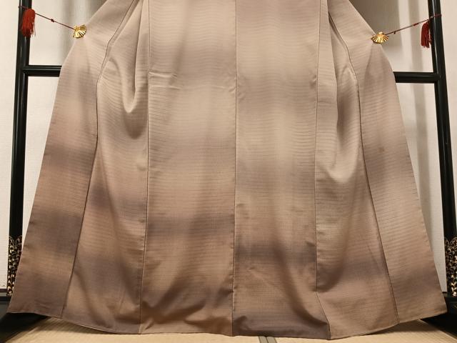 平和屋着物●本塩沢　やまだ織　訪問着　染色作家　桐村博　訪問着　霞文　正絹　逸品　AABF8791ph