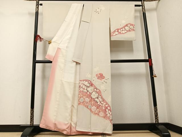 平和屋着物●訪問着　辻が花　絞り　正絹　逸品　AABF8796ph