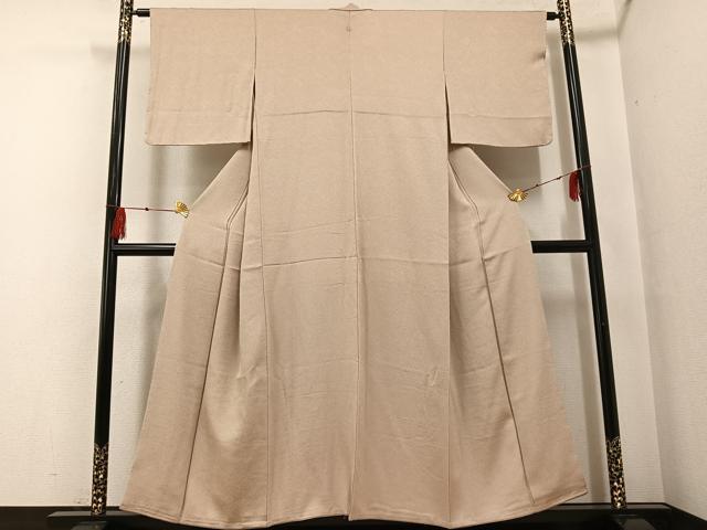 平和屋着物●上質な色無地　枯色　正絹　逸品　未使用　AABF8797ph