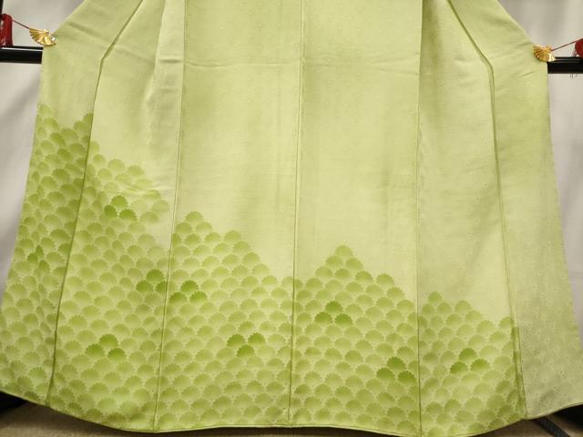 平和屋着物■訪問着　地紋起こし　花青海波　暈し染め　正絹　逸品　AABF8809st