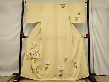 平和屋着物■訪問着　草花文　金彩　正絹　逸品　AABF8816st