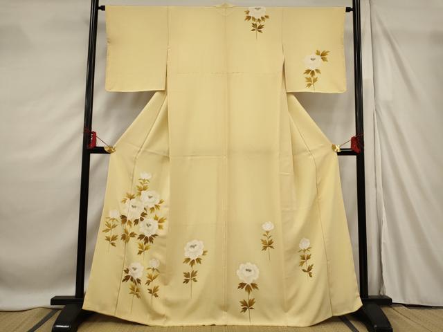 平和屋着物■訪問着　草花文　金彩　正絹　逸品　AABF8816st