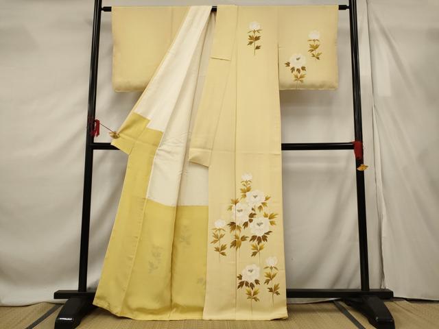 平和屋着物■訪問着　草花文　金彩　正絹　逸品　AABF8816st