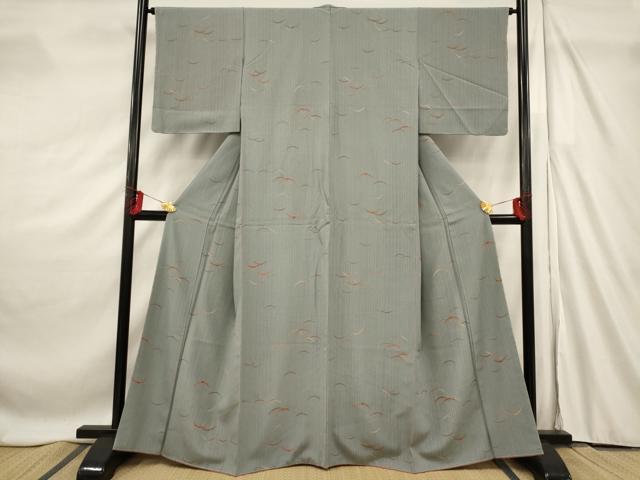 平和屋着物■上質な小紋 雪芝文 金彩 正絹 逸品 未使用 AABF8817st