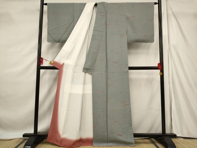 平和屋着物■上質な小紋 雪芝文 金彩 正絹 逸品 未使用 AABF8817st