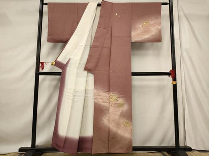 平和屋着物■訪問着　駒刺繍　吉祥花文　暈し染め　金彩　正絹　逸品　AABF8822st