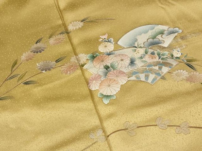 平和屋着物■訪問着 地紙花文 暈し染め 金彩 正絹 逸品 AABF8839st