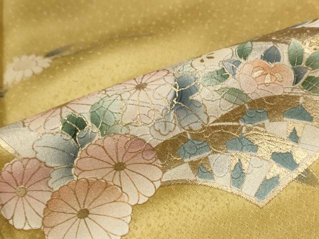 平和屋着物■訪問着 地紙花文 暈し染め 金彩 正絹 逸品 AABF8839st