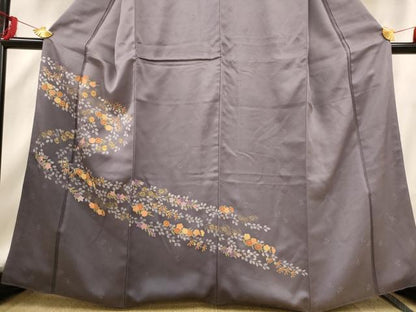 平和屋着物■訪問着　駒刺繍　流水花文　暈し染め　金彩　正絹　逸品　AABF8840st