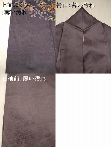 平和屋着物■訪問着　駒刺繍　流水花文　暈し染め　金彩　正絹　逸品　AABF8840st