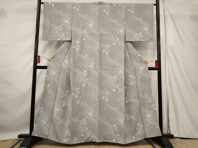 平和屋着物■上質な小紋　舞花文　正絹　逸品　AABF8867st