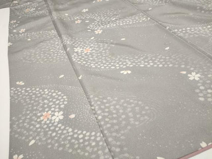 平和屋着物■上質な小紋　舞花文　正絹　逸品　AABF8867st